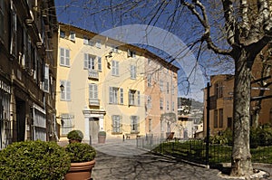 Street in the French village of Grasse photo